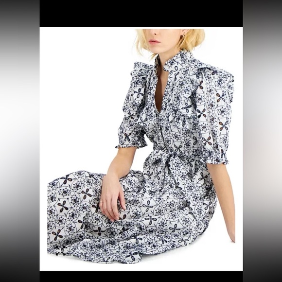 NWT INC International Concepts Cotton Eyelet Midi Dress
size Large - Picture 2 of 12